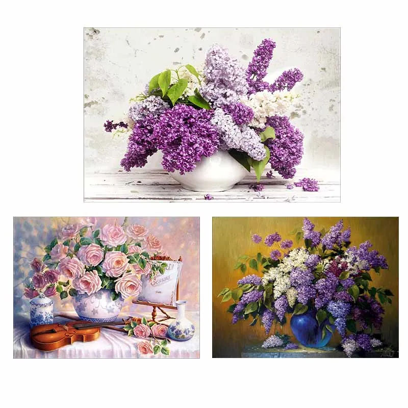 Алмазная 5D картина сделай сам бриллиантовая вышивка цветы распродажа частичное