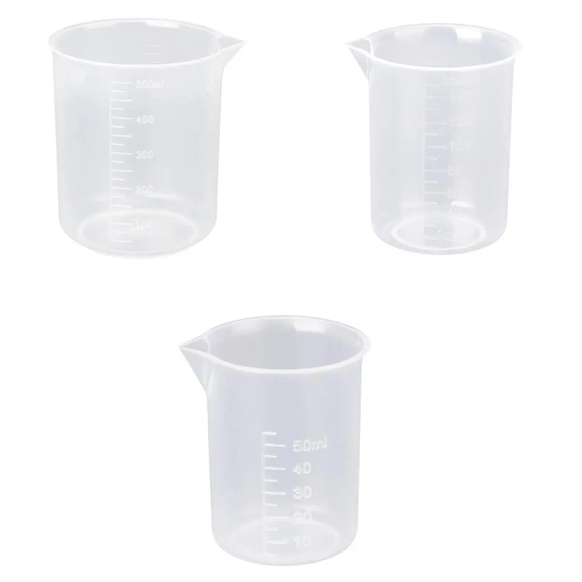 Доступный 5 наборов 50/150 500 мл прозрачные пластиковые beakers выпускник|set|set of |