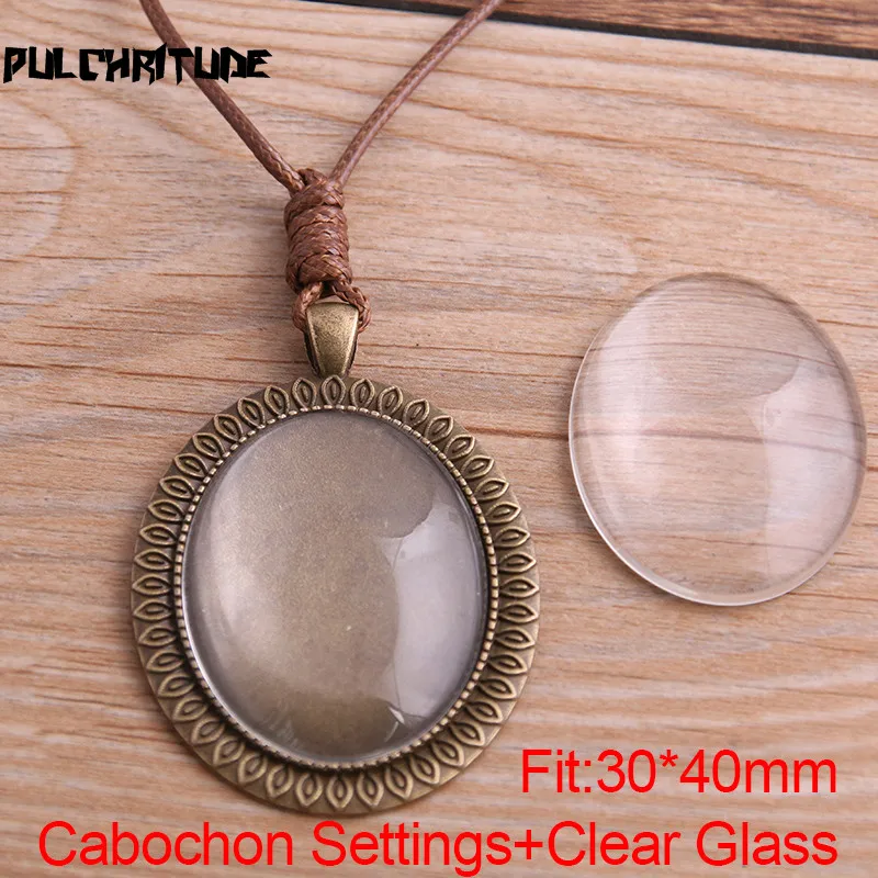 Подвески из цинкового сплава 2 шт. подвески с большим овальным кабошоном два