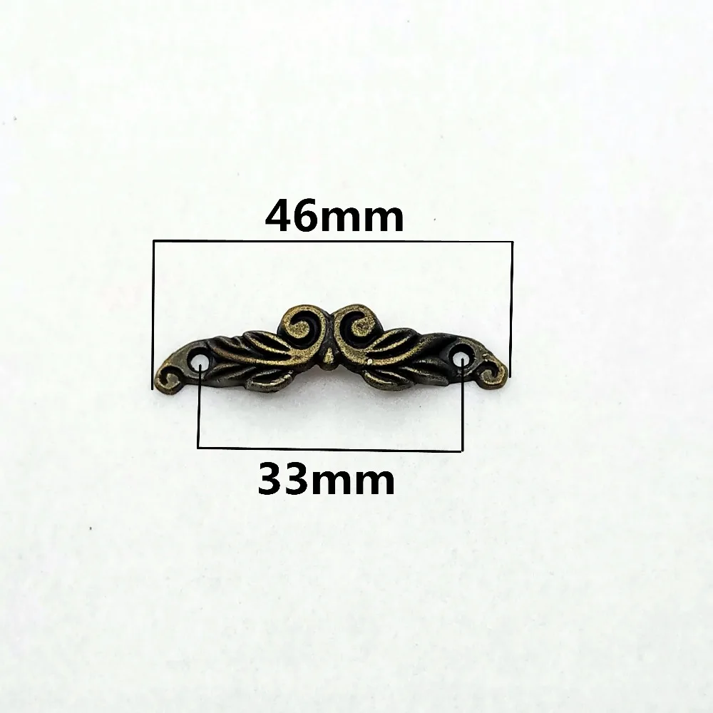 2 шт./лот Античная бронзовая Классическая Мебель Hhandle для коробки винтажный