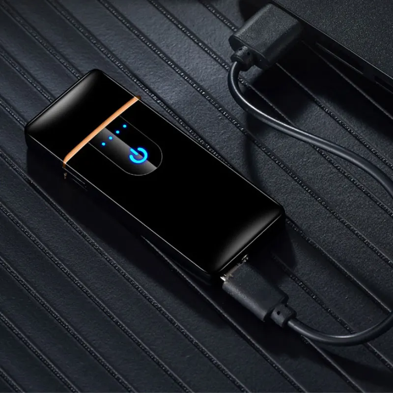 ЖК дисплей Интеллектуальный светодиодный сенсорный датчик Usb зарядка Зажигалка