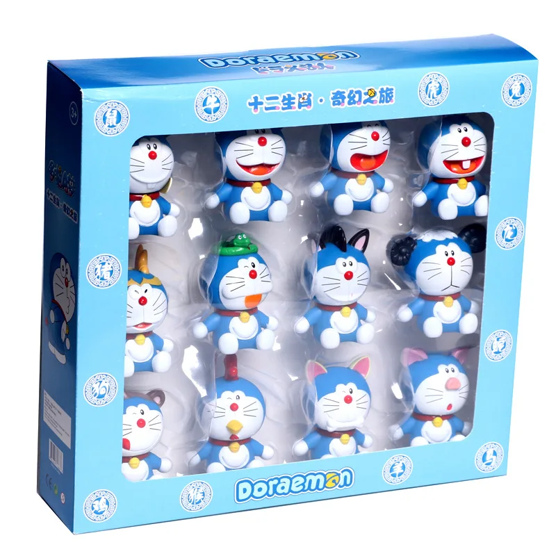 12 шт./компл. Doraemon символические животные Аниме фигурки автомобиля украшения