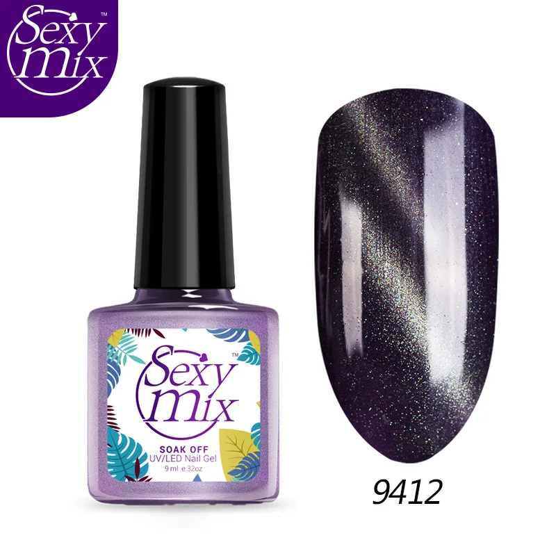 9412 SEXYMIX кошачий глаз светодиодный Гель-лак для ногтей Хамелеон для использования с магнитом светодиодный лак для ногтей лак стойкий УФ магнитный гель лак для ногтей - Цвет: 9412