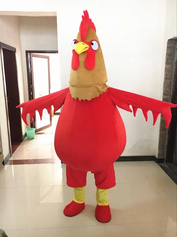 Chicken Mascot Adult Size Cartoon Character Cock Costume Halloween Fancy Dress Christmas Cosplay for Party Event | Тематическая