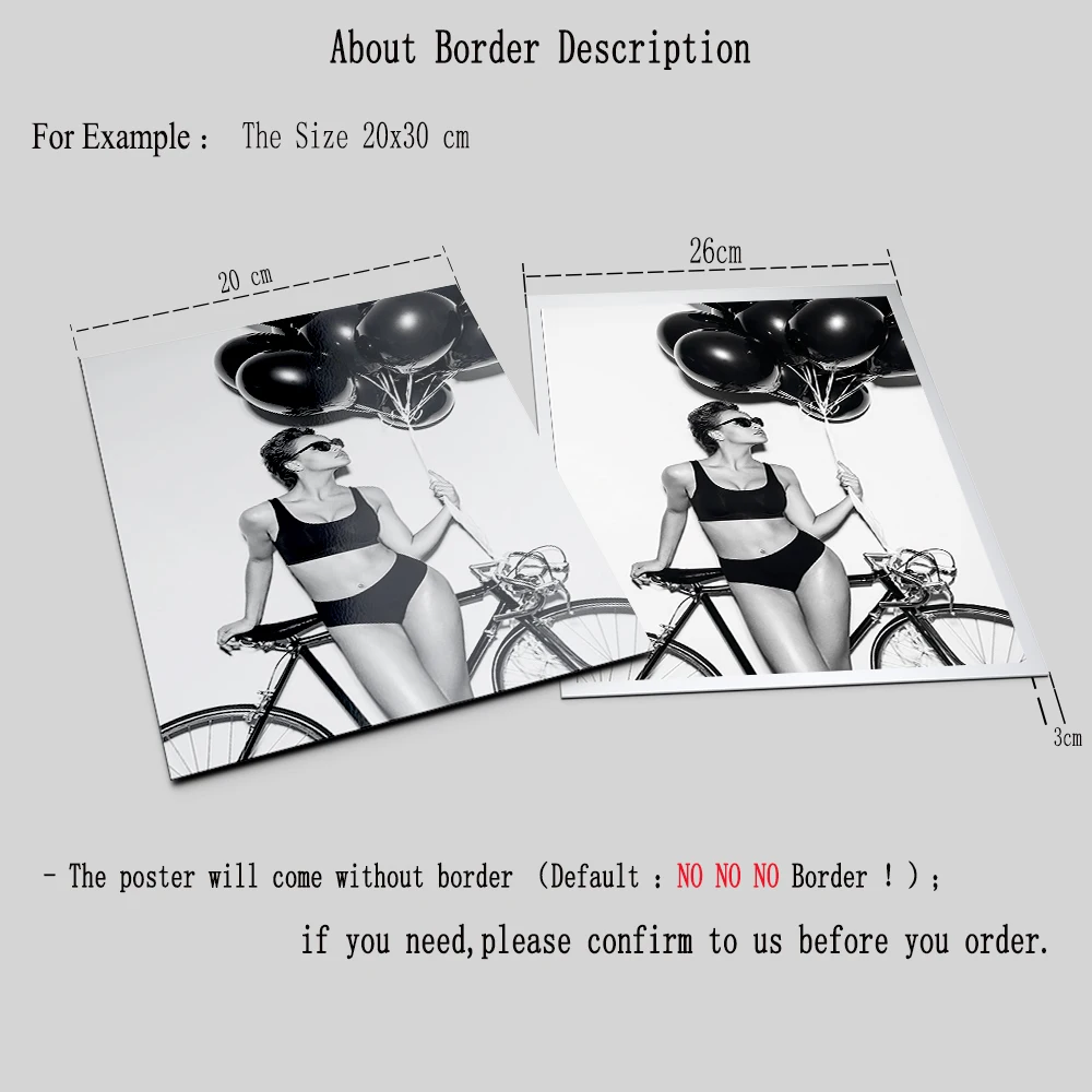 

Cuadros Decoration Black Fitness Woman Wall Art balloon Prints and Posters Black White Canvas Paintings Pictures For living room