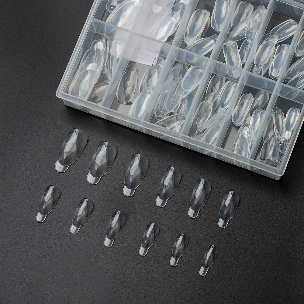Diamond Crystal Dual Form Mold For Nail Art 120pcs/box Finger Extension Acrylic Tips UV Gel Extended Manicure Salon Set French - Цвет: 1 box