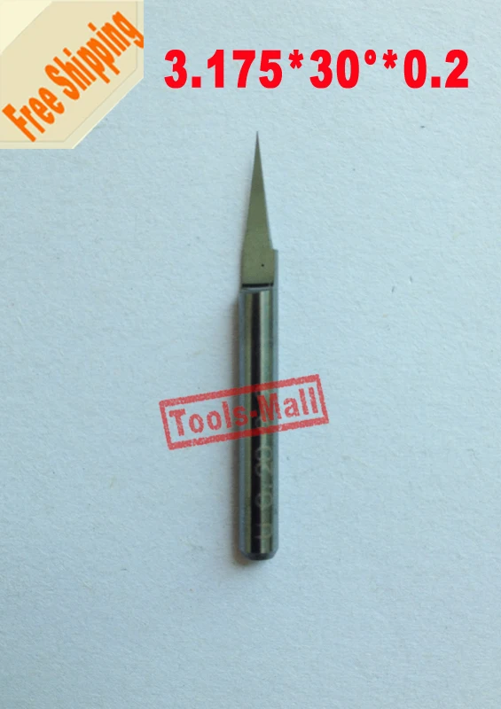 

10 шт. 30 градусов 0,2 мм наконечник 3,175 мм карбидная Концевая фреза фрезеровка режущий инструмент гравировальный инструмент фреза ЧПУ фреза ин...
