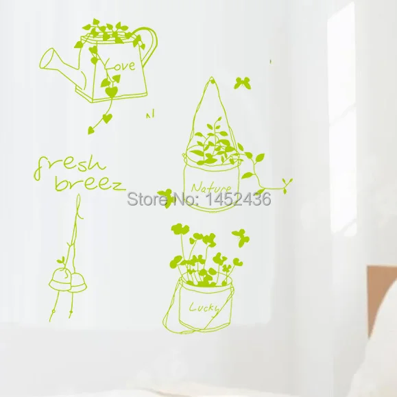 Стеклянные двери и окна оформлены в свежий заливки наклейки на стену