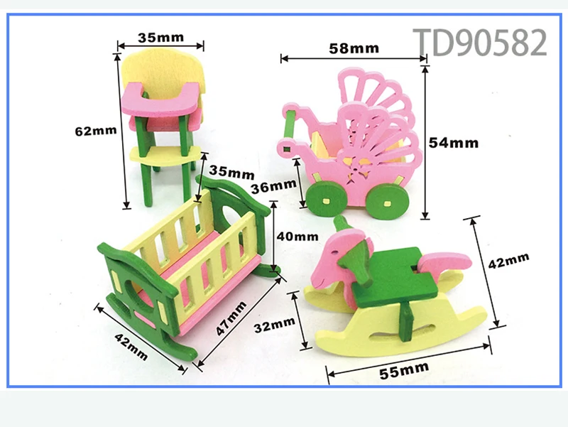 Кукольный дом мебель Diy Миниатюрный пылезащитный чехол 3D Деревянный миниатюрный