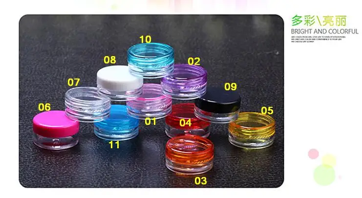

Free shipping 100pcs 2g round Bottom cream box Cosmetic small sample box Eye shadow pressure sensitive piece subpackage Bottle