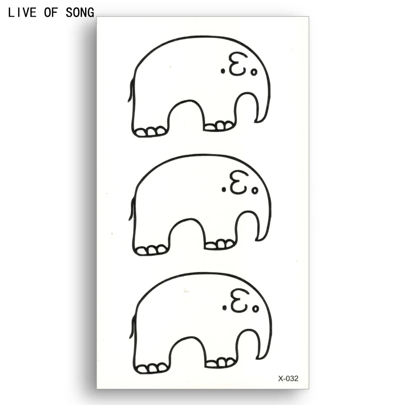 Искусственная временная татуировка с черными линиями милая фотография для