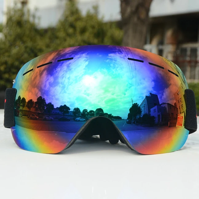 Лыжные очки антизапотевающая маска UV400 большие сферические для катания на лыжах