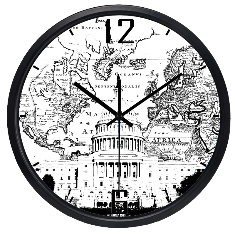 

The Washington White House Map Clock Hotel Living Room Clock Tourism Memorial Photography Decoration Clock