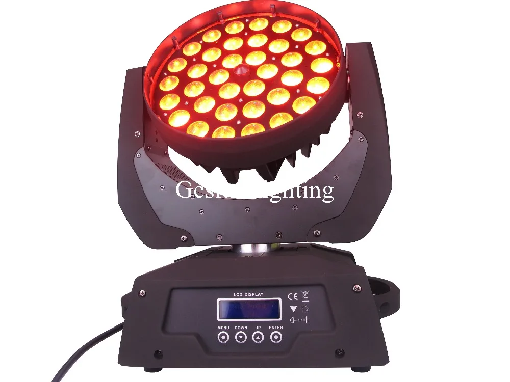 Zoom LED Moving Head Light Wash DJ Effect с 36 шт. 18 Вт RGBWAUV или RGBAY Led Профессиональное Освещение