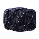 Заколка-гребень для волос женская, деревянная расческа с двумя бусинами, в стиле ретро