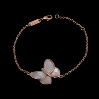 hot sale white shell butterfly rose gold color bracelets