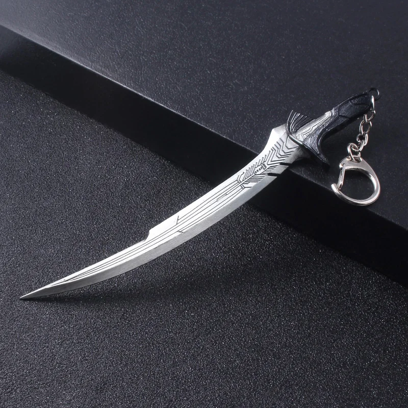 

Alita Battle Angel Damascus Knife Keychain Game Persona 5 P5 Haru Okumura Axe Key Chain Weapon Model Car Keyring