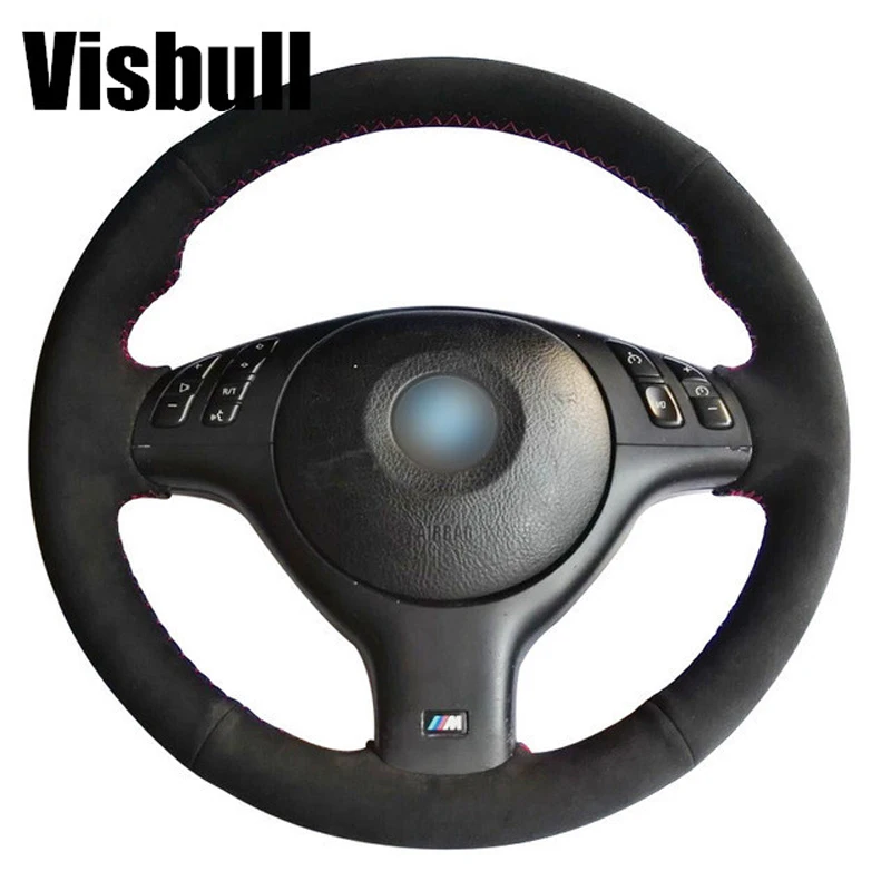 Visbull черная замша Φ V1087 для BMW E46 E39 330i 540i 525i 530i 330Ci M3 2001 2003|Чехлы на руль| |