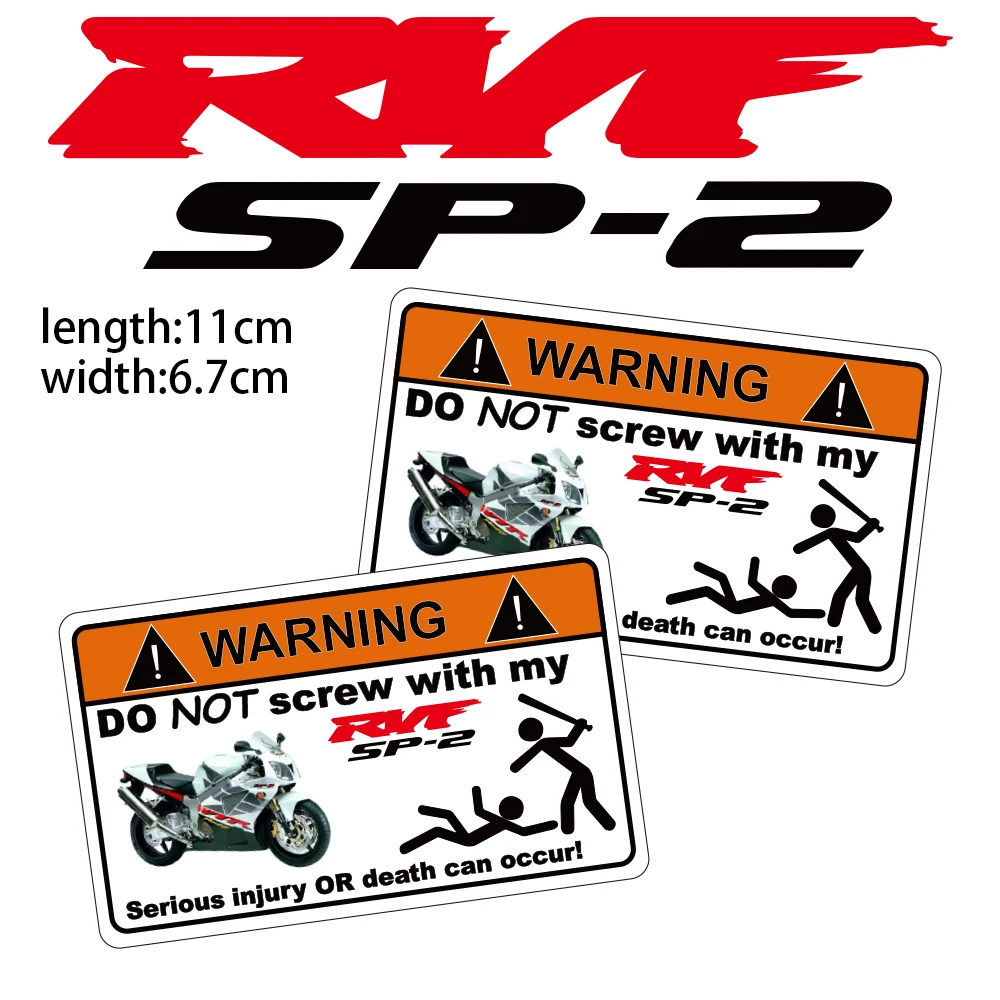 

KODASKIN Motorcycle Cheap Creative Warning Sticker Decal for Honda RVF SP-2