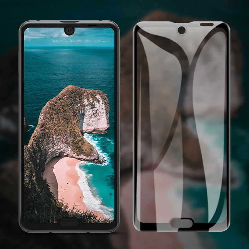 3D изогнутое закаленное стекло для Sharp Aquos sense plus SH-M07 полное покрытие экрана