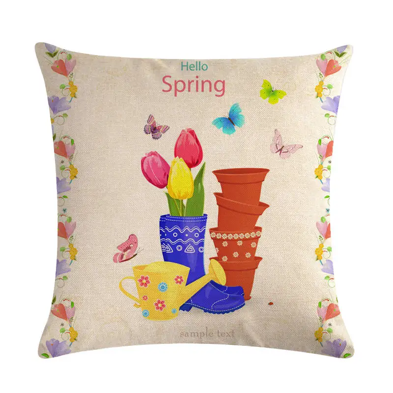 Декоративная подушка для дивана из хлопка и льна|Наволочки| |