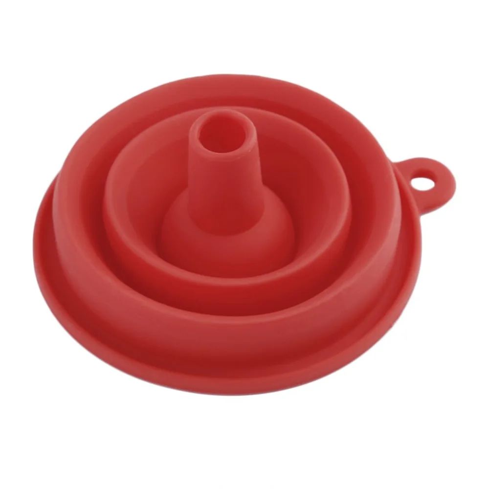 Protable Mini Silicone Gel Foldable Collapsible Style Funnel Hopper Kitchen Tool Practical Home Water Filler Tool