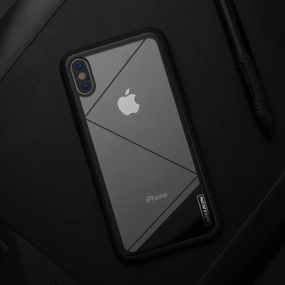 Nillkin закаленное чехол для Apple iPhone X крышка телефона протектор Закаленное стекло