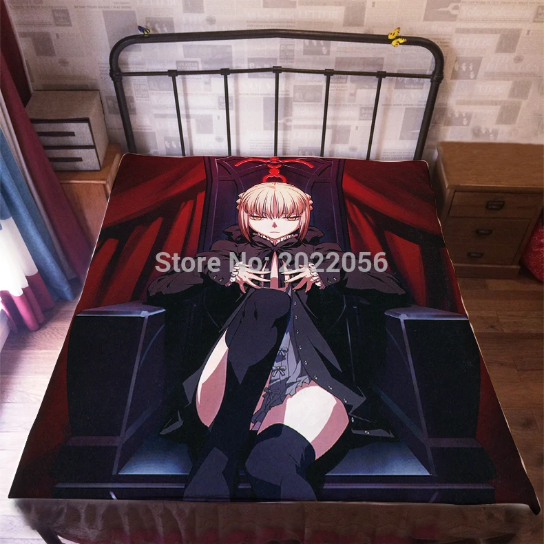 

Anime Manga Fate Saber Stay Night Bed Sheet 150*200cm Bedsheet 001