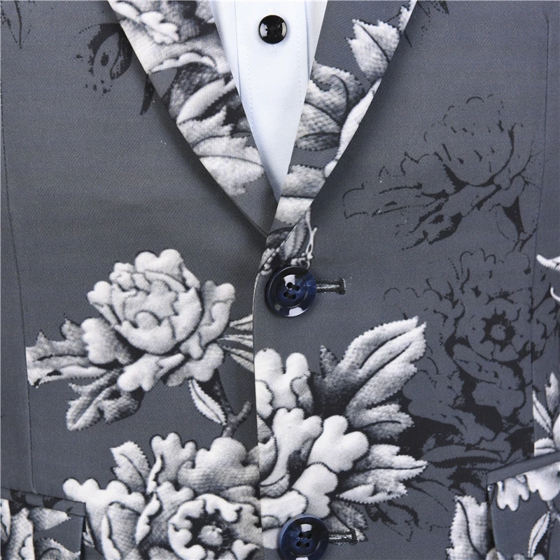 Мужской костюм для свадьбы NA50 серый облегающий с цветами|tuxedo styles|tuxedo flowerstuxedo men |