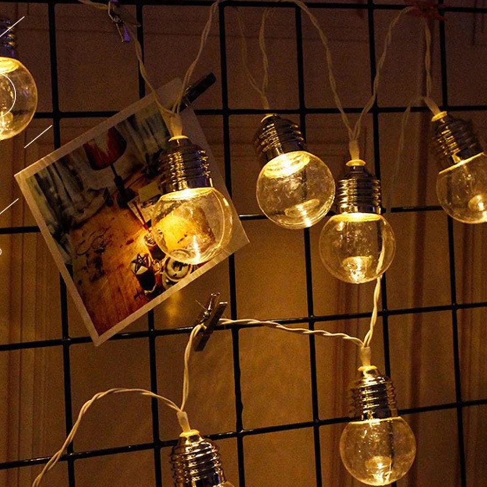 9 м 50 LED прозрачные глобусы лампы Солнечная светодиодная гирлянда Сказочный свет