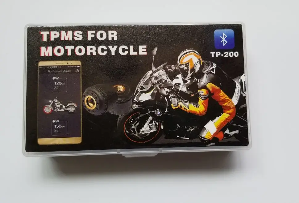 Внешний датчик TPMS для мотоцикла Bluetooth управление через приложение мобильный