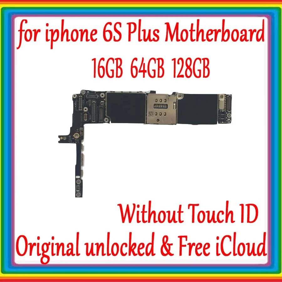 Оригинальная разблокированная материнская плата для iPhone 6S Plus без Touch ID/с ID 6s plus 16