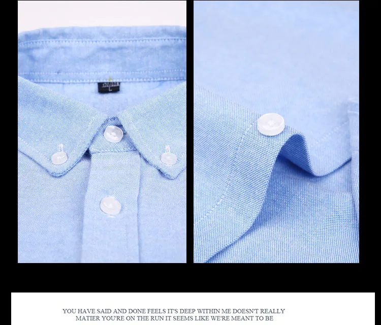Осень Оксфорд рубашка для мужчин одноцветное цвета Slim Fit с длинными рукавами и пуговицы подпушка Smart повседневное белые рубашк