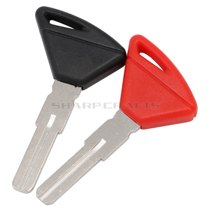 Middle Right Slot Motorcycle Blank Key Uncut Blade For Aprilia Tuono Apulia RSV4 1000 RSV RSV1000 Dorsoduro 750 1200 Black Red