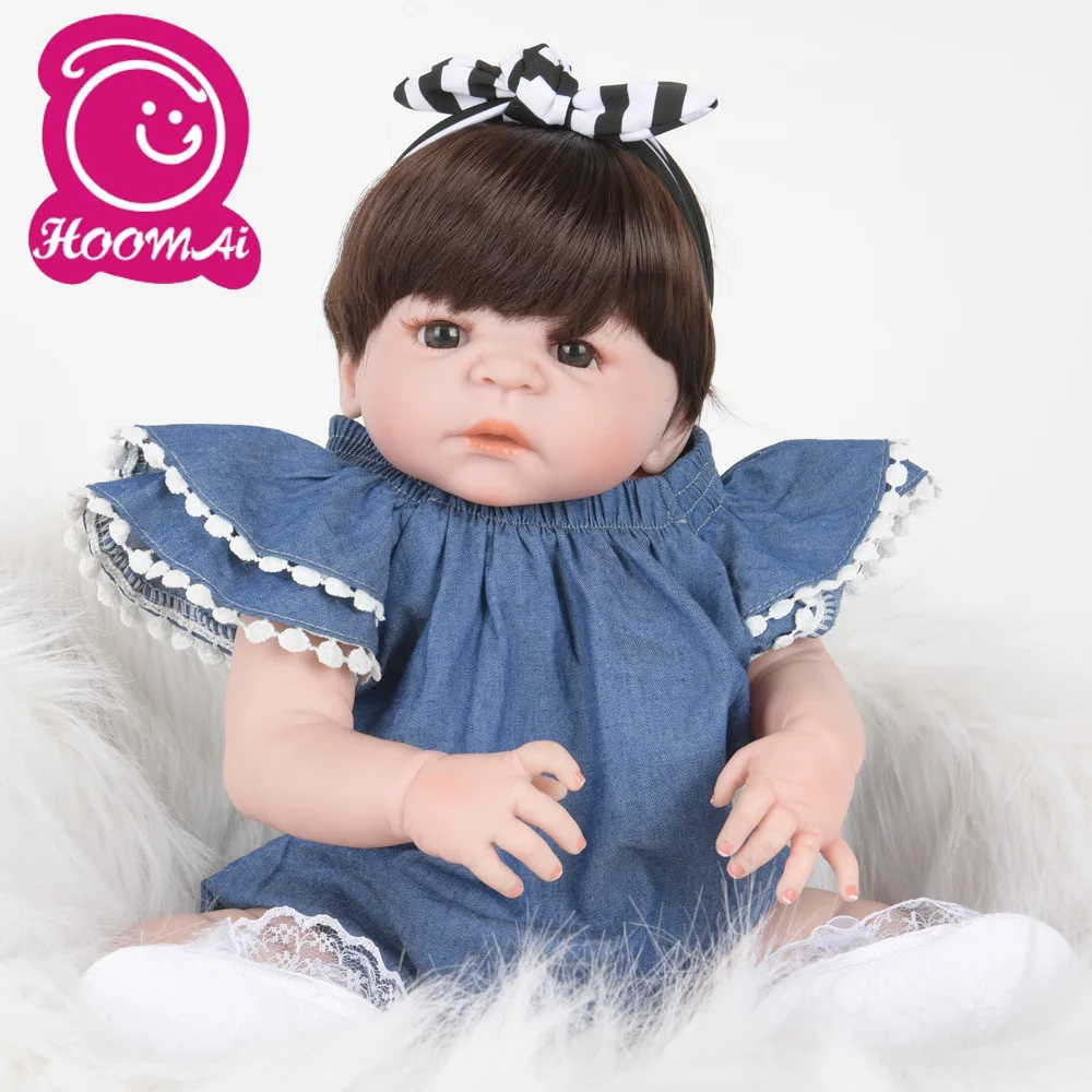 Реалистичная кукла Реборн силиконовая для новорожденных 57 см девочек