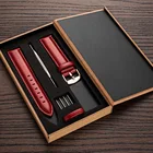 Ремешок MEIKANGHUI из натуральной кожи для наручных часов, Аксессуары для часов, с пряжкой, 12 мм 13 мм 14 мм 17 мм 18 мм 20 мм