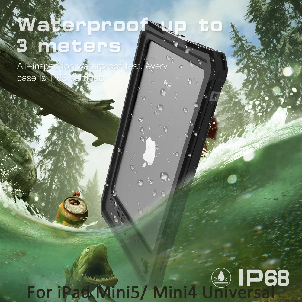Водонепроницаемый Чехол IP68 для iPad Mini4 5 2019 чехол из ПК + силикона ТПУ прозрачный Apple