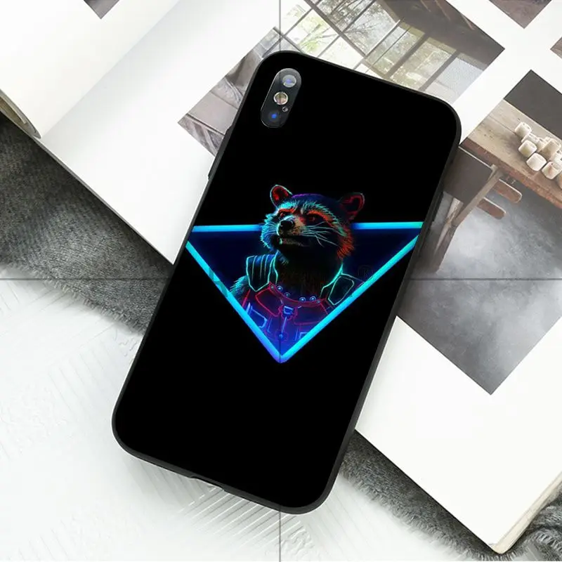 Ruicaica Marvel Мстители Endgame Smart Cover черный в виде ракушки чехол для телефона Apple iPhone 8 7 6 S