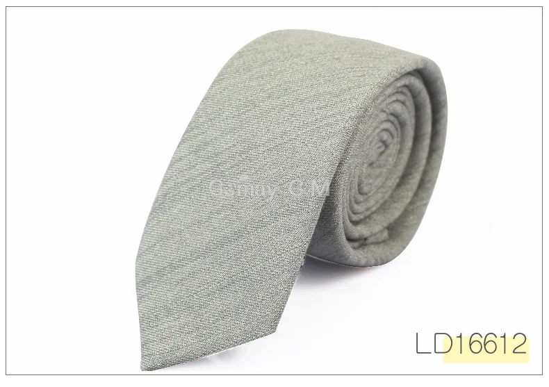 Fashion Casual Cotton Solid Mens Ties for Men 6CM Width Narrow Wedding Business Groons Necktie Fresh Neck Tie Neckwear