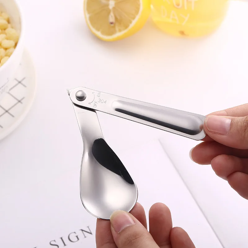 Portable Stainless Steel Folding Spoon Eco-Friendly Dinner Scoop Healthy Outdoor Cutlery Kids Tableware Utensils Home Supplies | Дом и сад