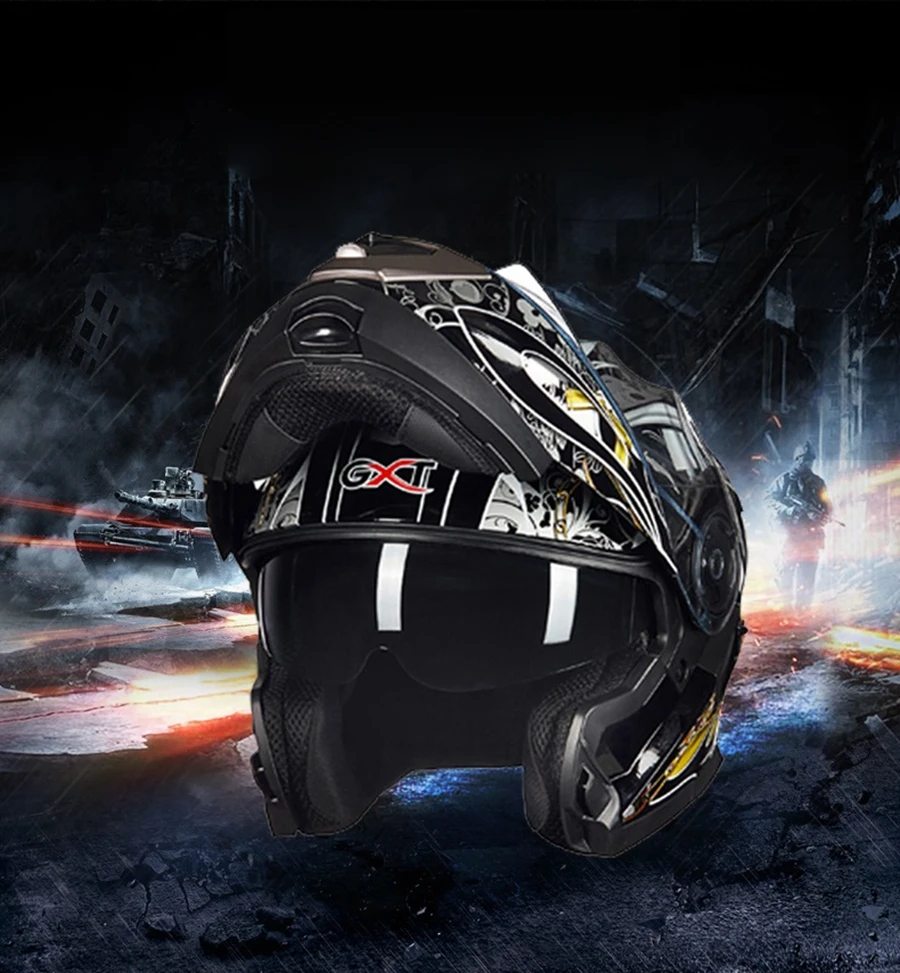 1шт GXT точка двойной козырек флип до полного лица модульная Каско Capacete мото велосипед Мотокросс шлем безопасности для мотоцикла