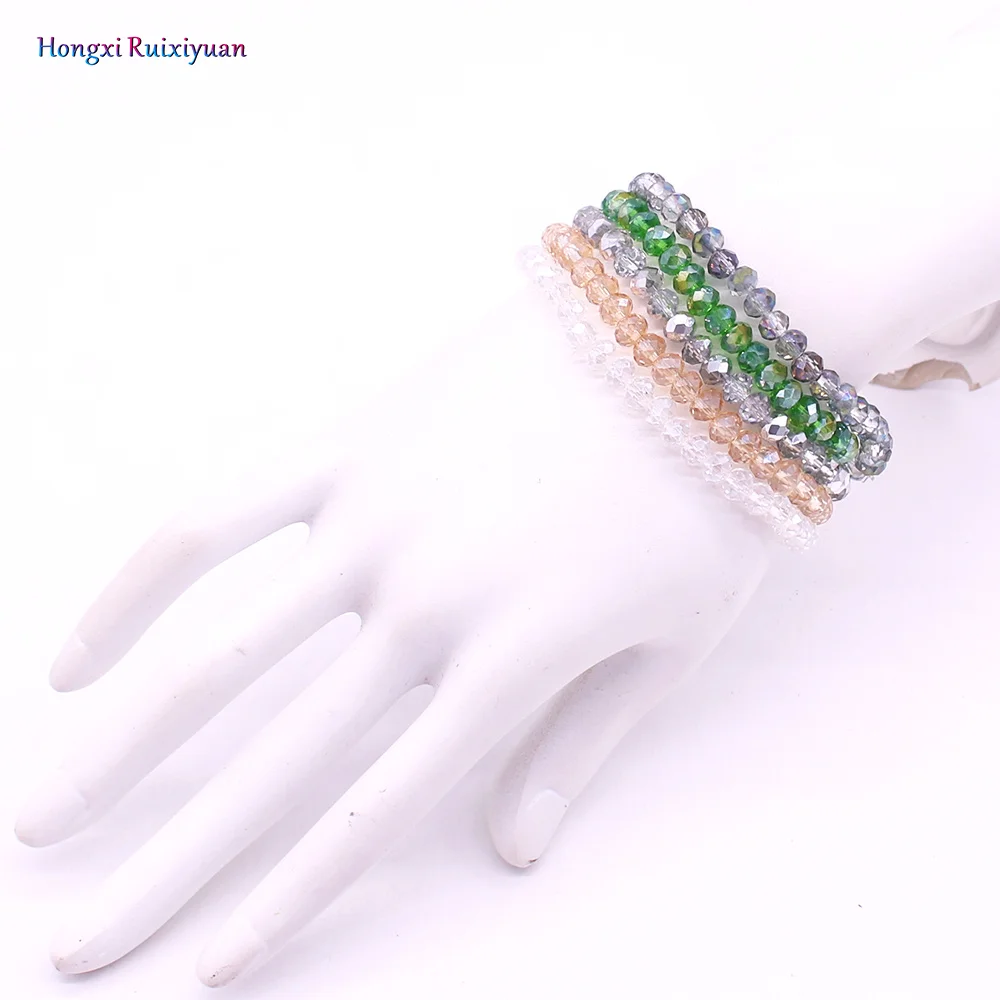 Женский браслет ручной работы с бусинами 6 мм 8 цветов|Плетеные браслеты| |