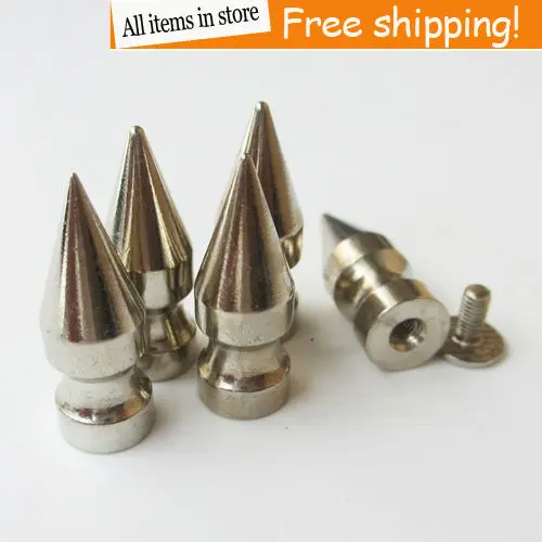 

Silver D9mm H25mm punk spikes free shipping