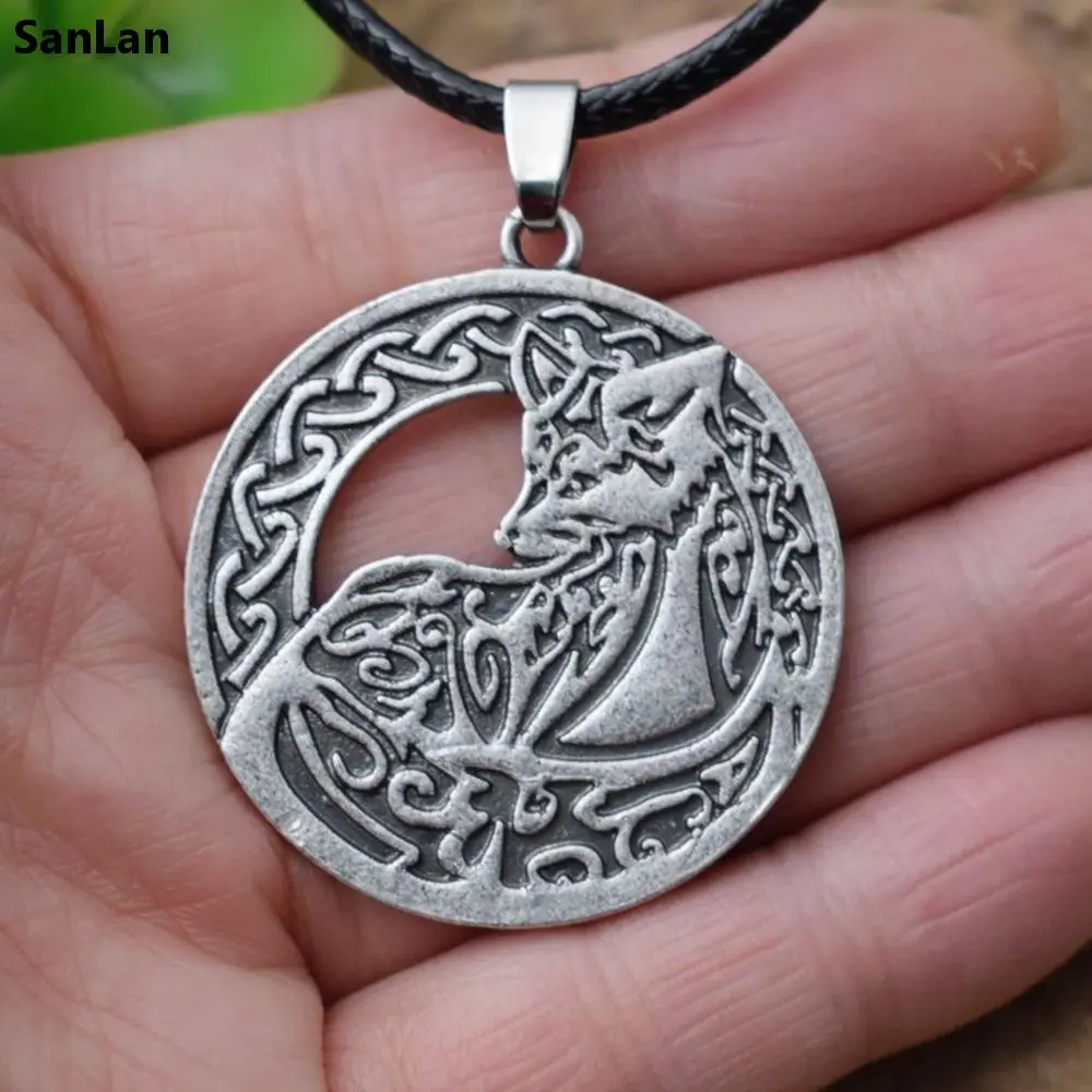 : SanLan 1 шт. дропшиппинг норвежский викинг этническое ожерелье с подвеской лиса из