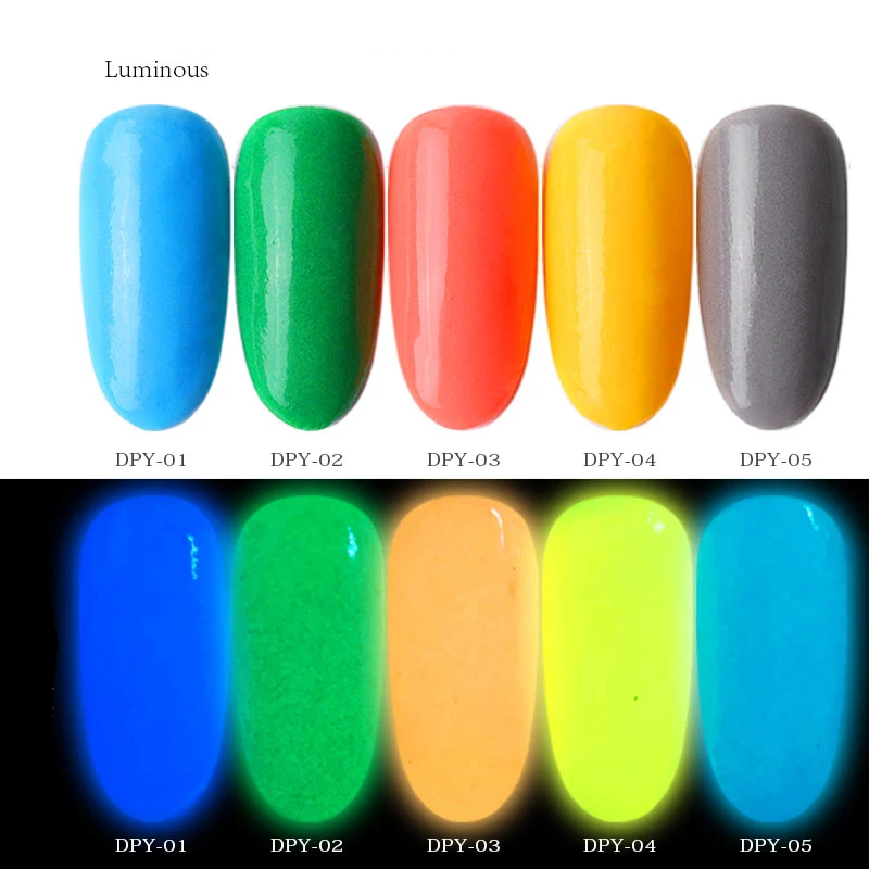 1 горшок 10 мл светящиеся погружные порошки для ногтей Светящиеся в темноте