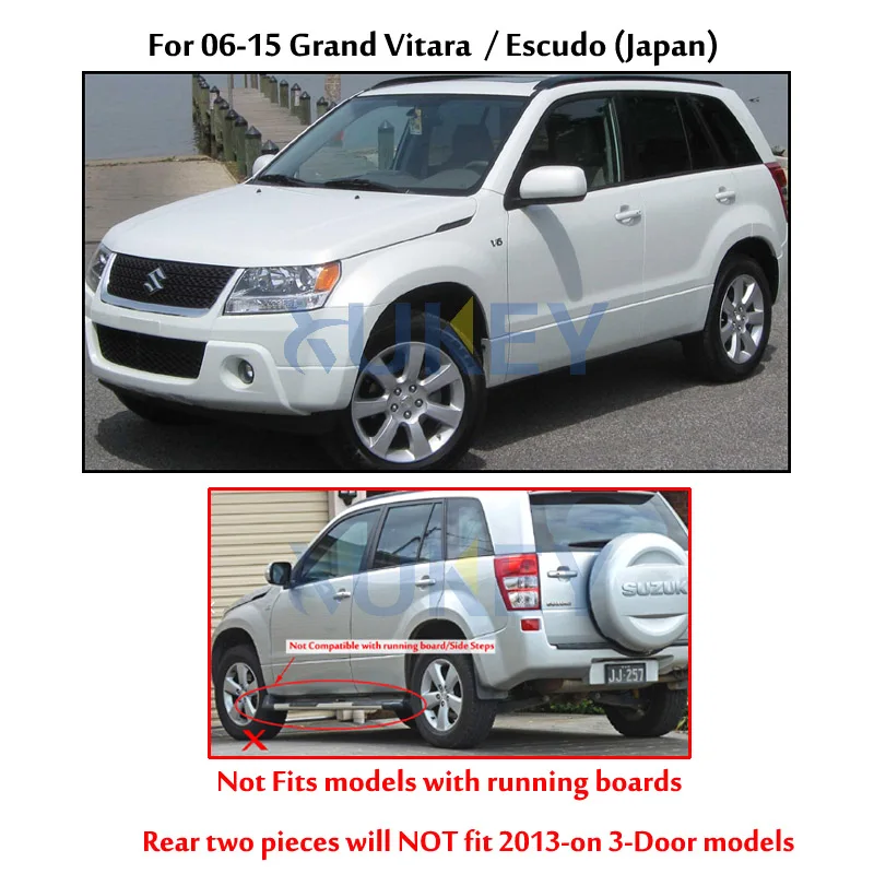 Car Mud Flaps For 2006-2015 Suzuki Grand Vitara / Edcudo (JT) Mudflaps Splash Guards Flap Mudguards Fender 2014 2013 2012 | Автомобили и
