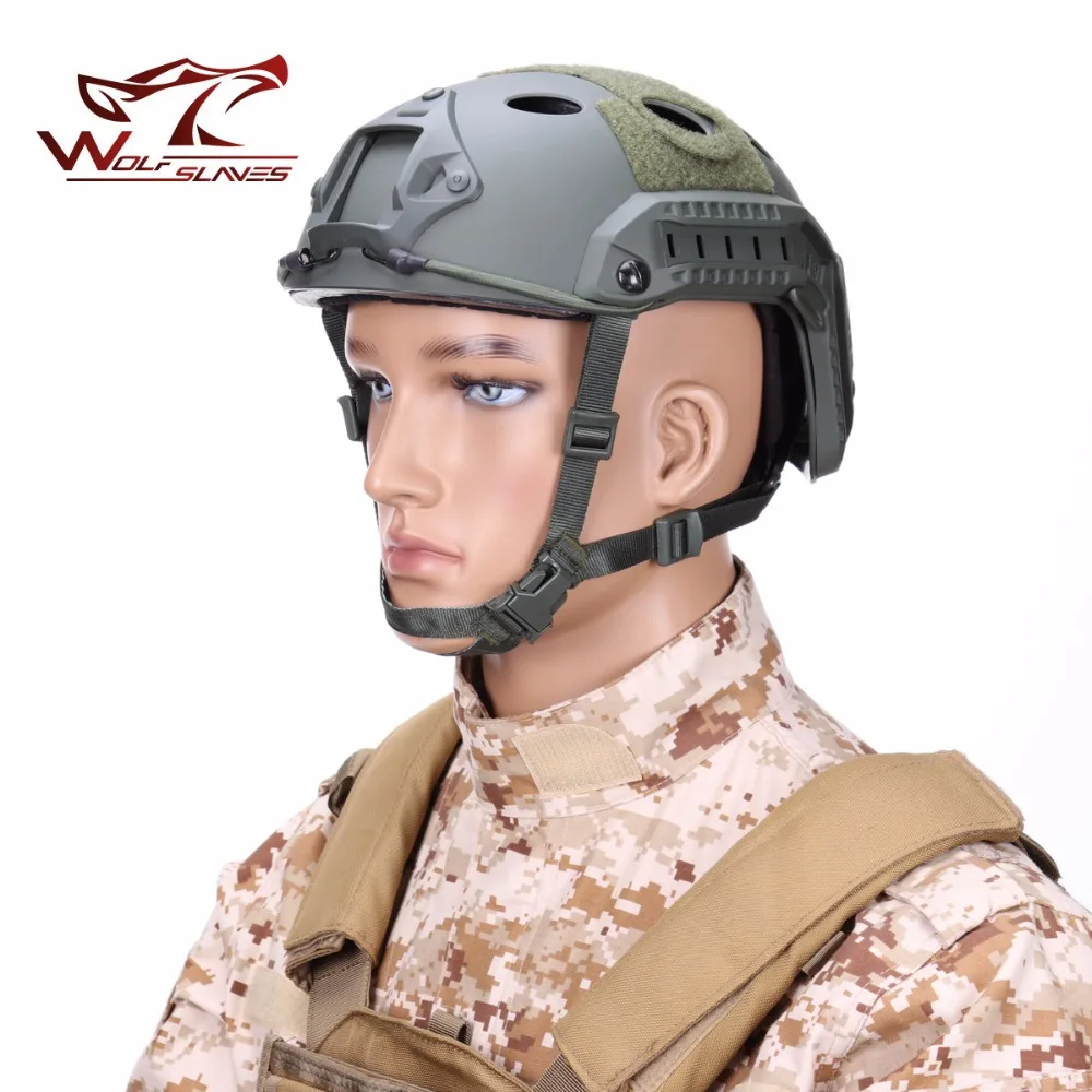 High Quality Tactical FAST Helmet PJ Type Nary Version Paintball Cap Military Adjustable CS Jump Protective Helmets Hats