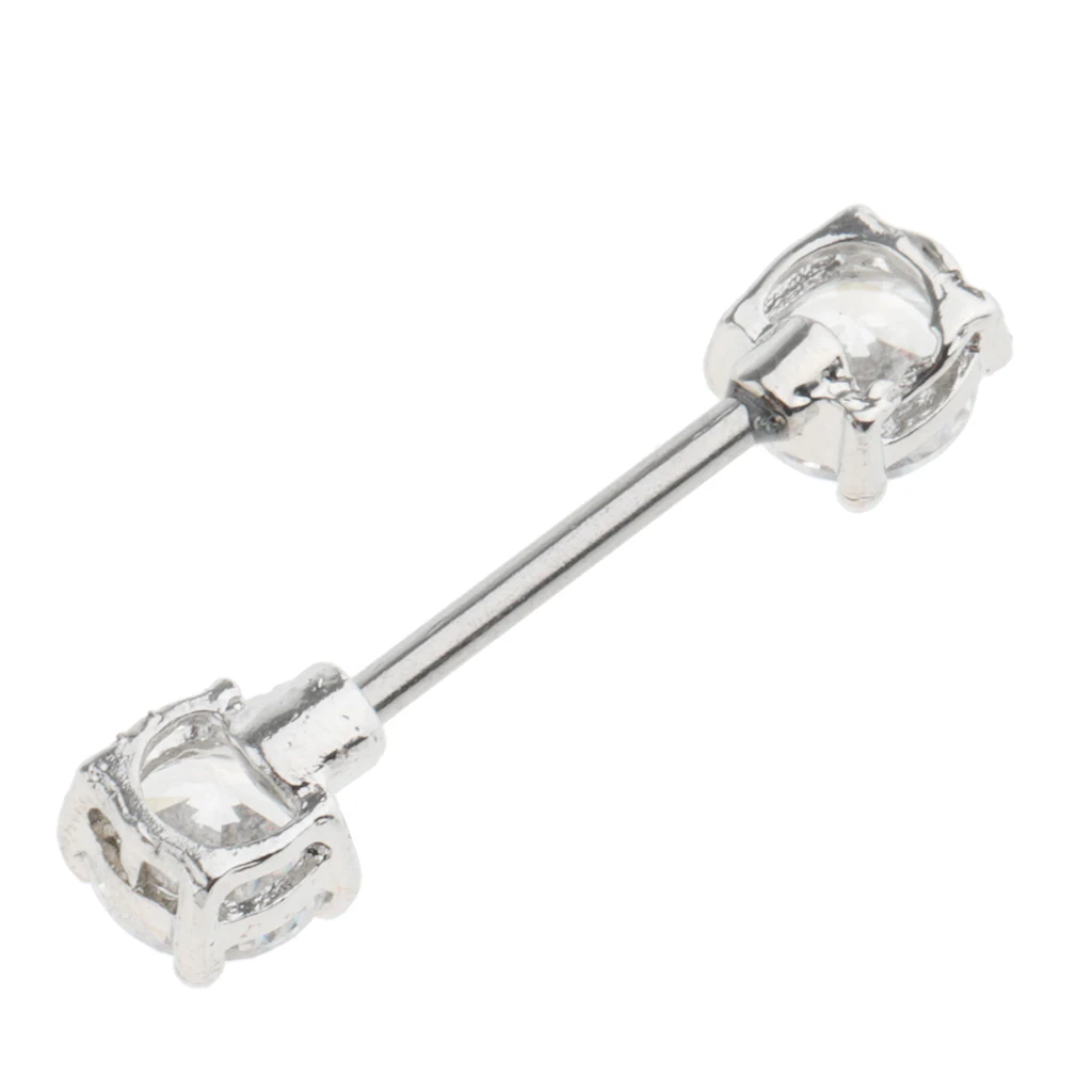 3 Pairs Luxury Shield Bar Barbell Nipple Ring Silver Color 316L Stainless Steel Earring Studs Lady Fashion Piercing | Украшения и