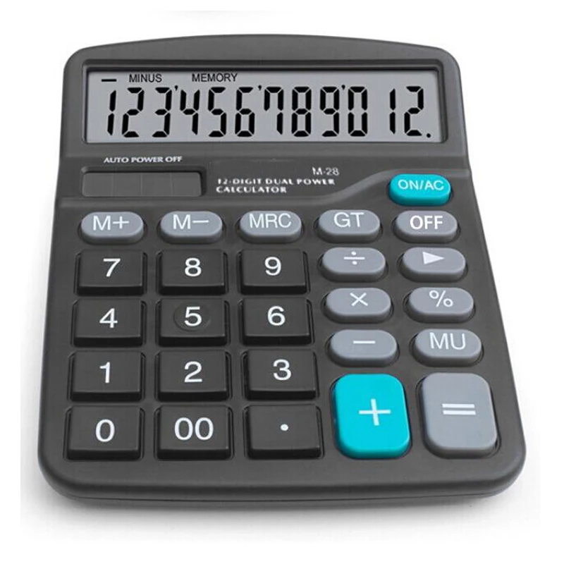 12 цифр электронный калькулятор солнечный батарея или 2в1 портативный офисный