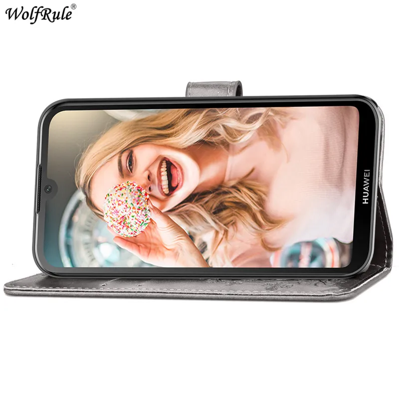 For Cover Huawei Y5 2019 Case Flip PU Card Holder Wallet Pouch Protective Bumper Phone Bag 5.71'' | Мобильные телефоны и